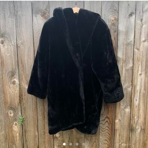 Hooded Faux Fur Coat